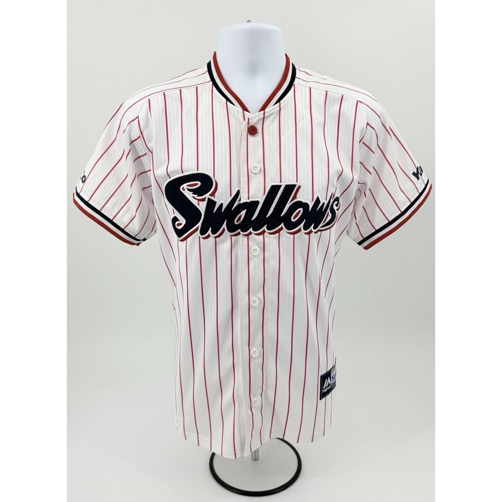 Majestic Tokyo Japan Yakult Swallows Baseball‎ Japanese Jersey Unnumbered NWOT M